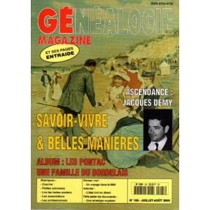 G&eacute;n&eacute;alogie Magazine n&deg; 195 - juillet - ao&ucirc;t 2000