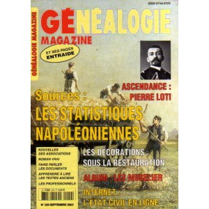 G&eacute;n&eacute;alogie Magazine n&deg; 229 - septembre 2003