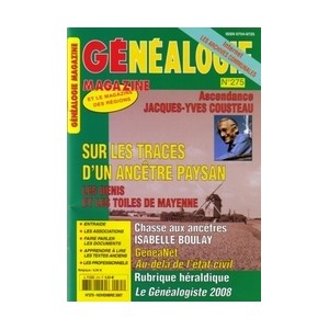 G&eacute;n&eacute;alogie Magazine N&deg; 275 - Novembre 2007