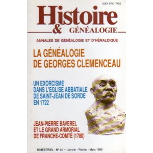 Histoire & G&eacute;n&eacute;alogie N&deg; 44