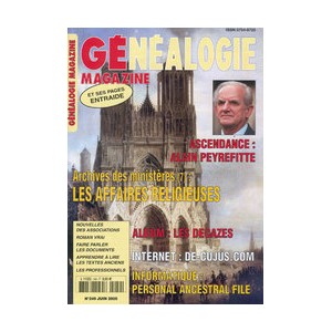 G&eacute;n&eacute;alogie Magazine N&deg; 249 - Juin 2005