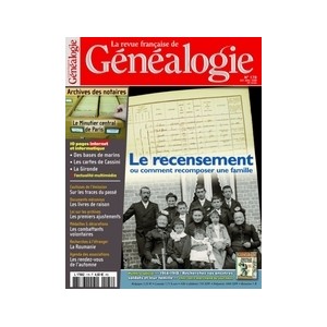 Revue Fran&ccedil;aise de G&eacute;n&eacute;alogie N&deg;178 - Octobre Novembre 2008