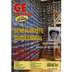 G&eacute;n&eacute;alogie Magazine n&deg; 140 &ndash; ao&ucirc;t 1995