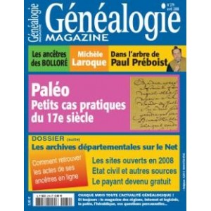 Abonnement g&eacute;n&eacute;alogie Magazine 1 an - Etranger et Outre mer