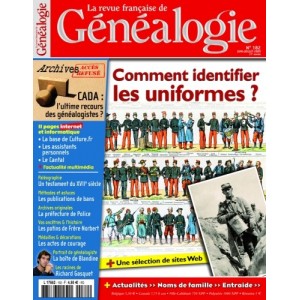 Revue Fran&ccedil;aise de G&eacute;n&eacute;alogie N&deg;182 - Juin Juillet 2009