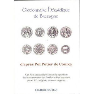 Dictionnaire H&eacute;raldique de Bretagne par Potier de Courcy (Cd-Rom)