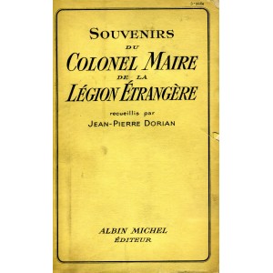 Souvenirs du Colonel Maire de la L&eacute;gion Etrang&egrave;re