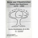 Brou sur Chantereine (Tables des bapt&ecirc;mes)