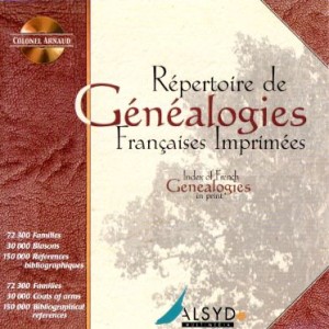 R&eacute;pertoire de g&eacute;n&eacute;alogie Fran&ccedil;aises imprim&eacute;s