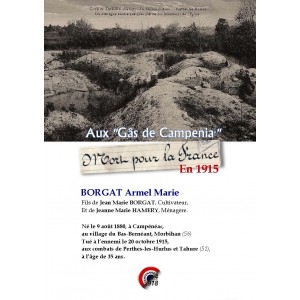 Armel Borgat, mort &agrave; 35 ans aux combats de Perthes-les-Hurlus et Tahure